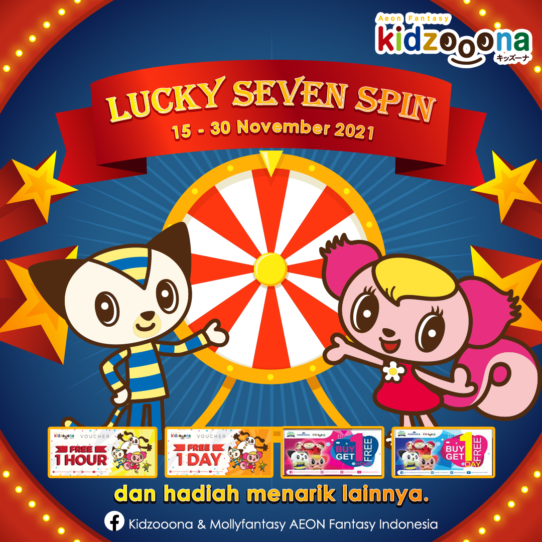 Lucky 7 Spin (Seluruh kidzooona yang sudah buka)