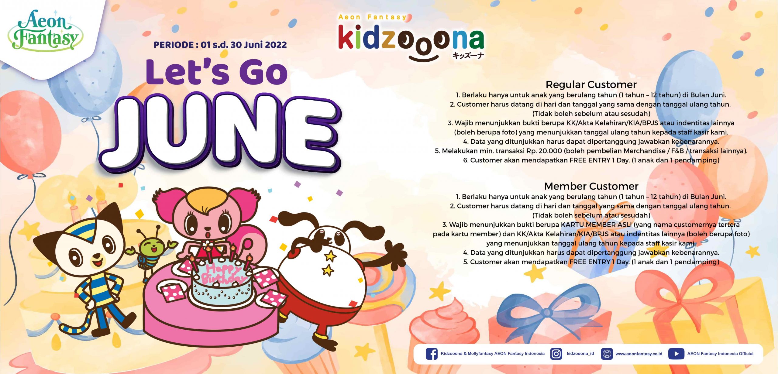 (Indonesia) Promo Birthday kidzooona Lets Go June