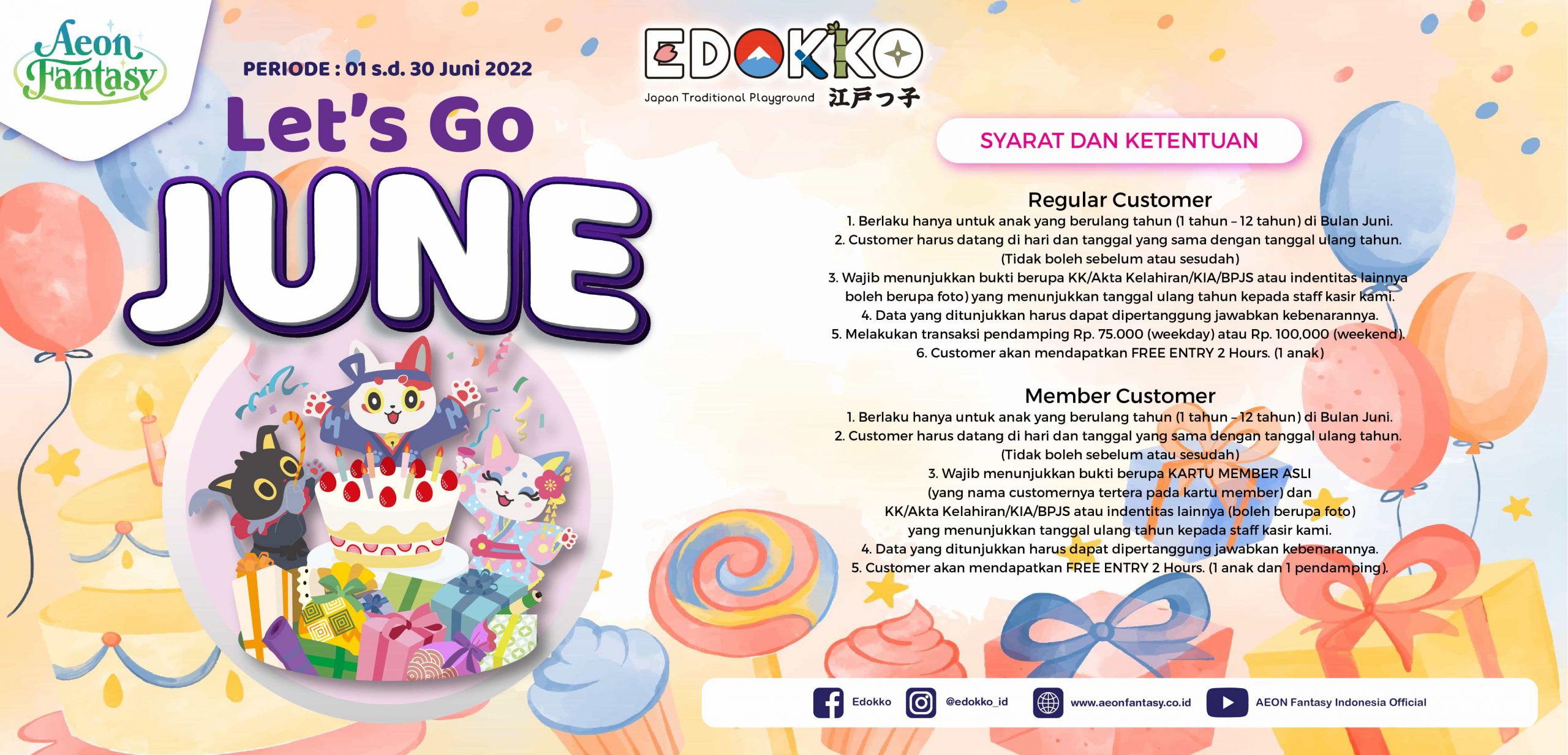 Promo Birthday Edokko Let’s Go June