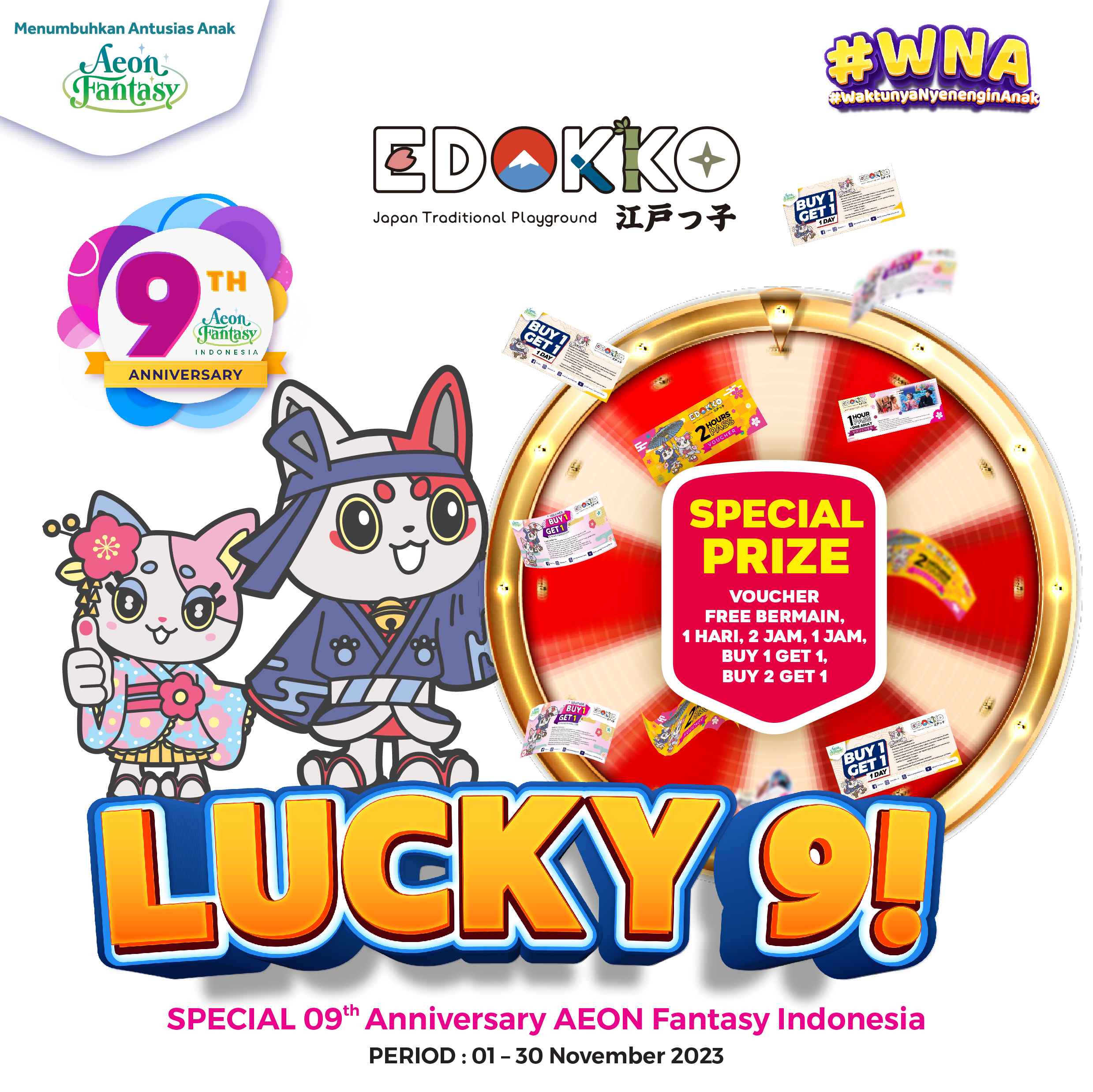 [Edokko] Lucky 9 Promo