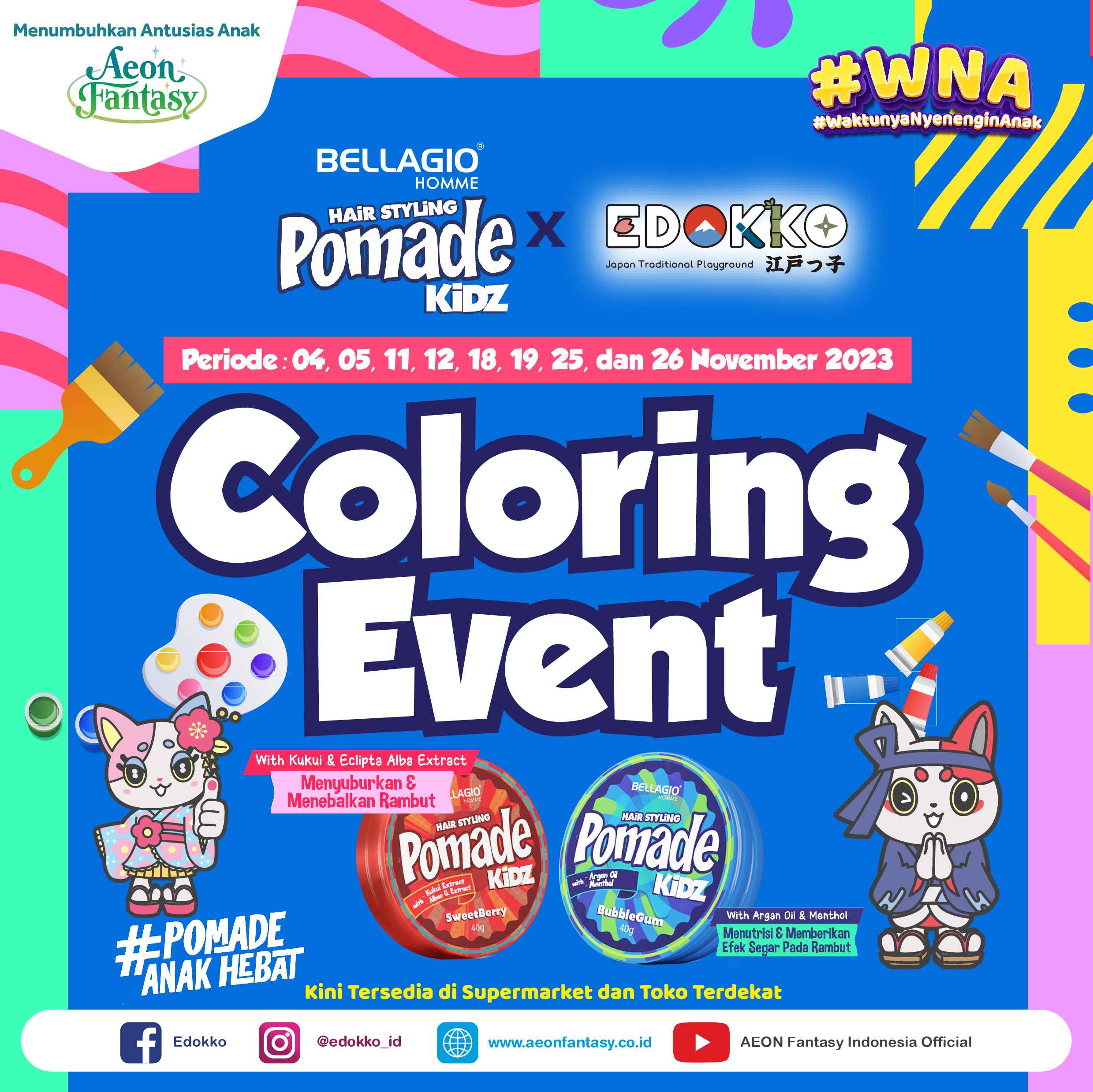 [Edokko] Coloring Event Edokko X Bellagio Pomade Kidz