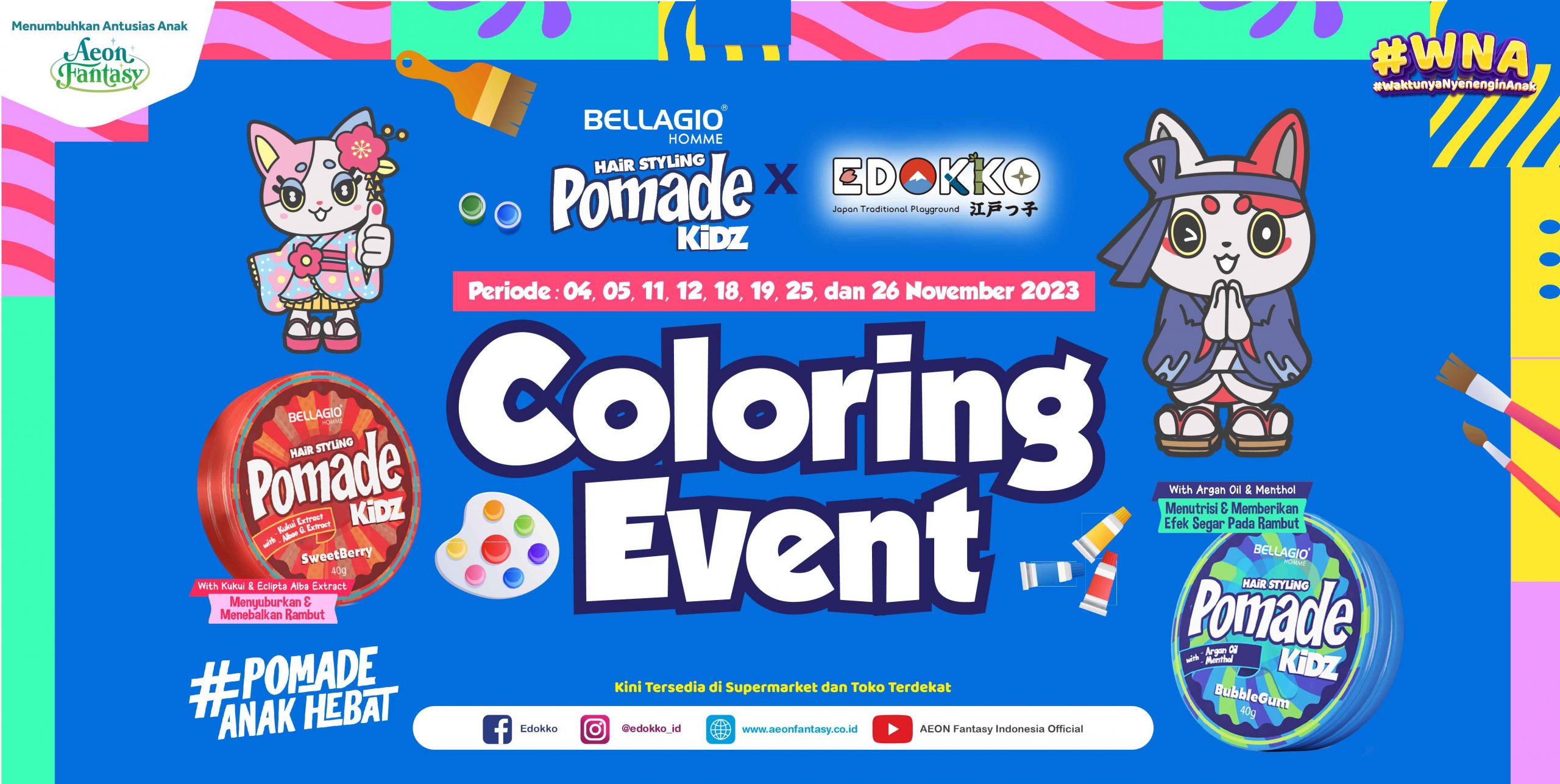 [Edokko] Coloring Event Edokko X Bellagio Pomade Kidz
