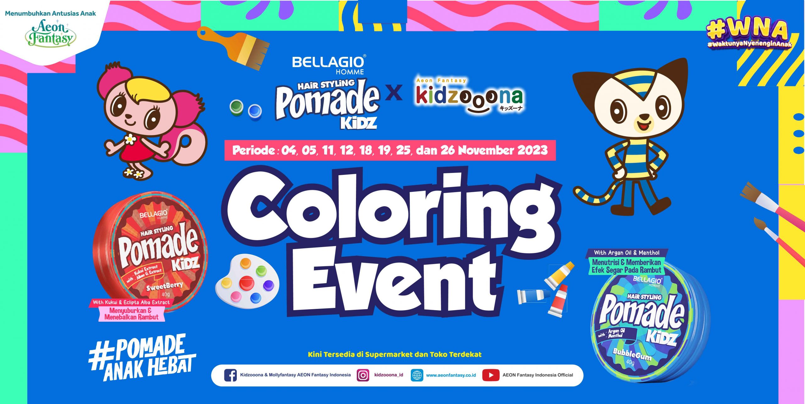 [Kidzooona] Coloring Event kidzooona X Bellagio Pomade Kidz